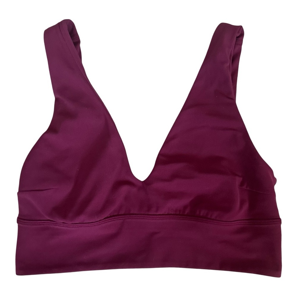 Lululemon Align V Neck Sport Bra Burgundy Size 8/M